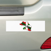 Carte pays basque plus drapeau euskal herria バンパーステッカー (車上)