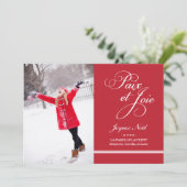 Carte Photo de Vacances | Paix et la Joie en Rouge シーズンカード (スタンド正面)