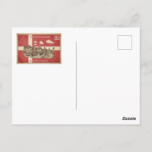 carte postal de Danemark  ポストカード (裏面)