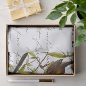 Carte Postaleスクリプトフランスのバードバタフライヴィンテージ 薄葉紙 (ギフト)