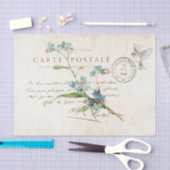 Carte Postale私は忘れスクリプフランスのトの鳥の炎 薄葉紙 (クラフト)