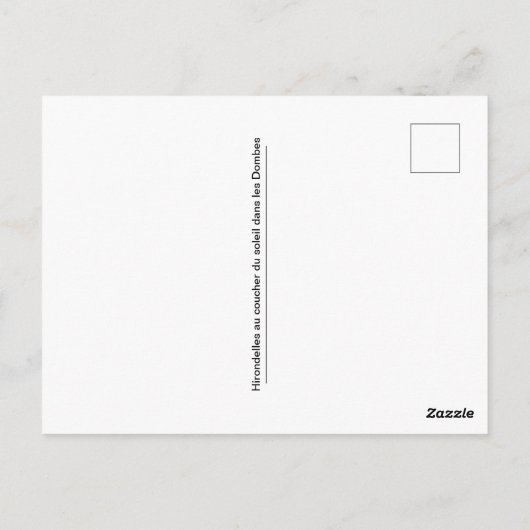 Carte postale ポストカード (裏面)