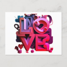 Carte postale「愛は空中にある」