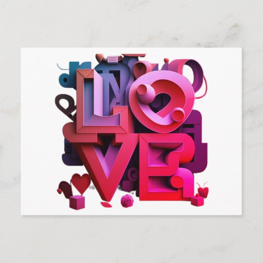 Carte postale「愛は空中にある」 ポストカード (正面)