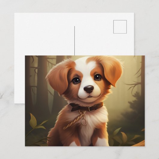 Carte postale A Heart of an Adorable Dog ポストカード (正面/裏面)