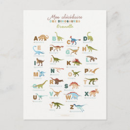Carte Postale Abécédaire Dinosaures (Français) ポストカード
