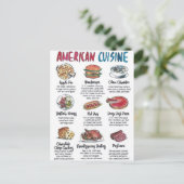 Carte Postale American cuisine ポストカード (スタンド正面)