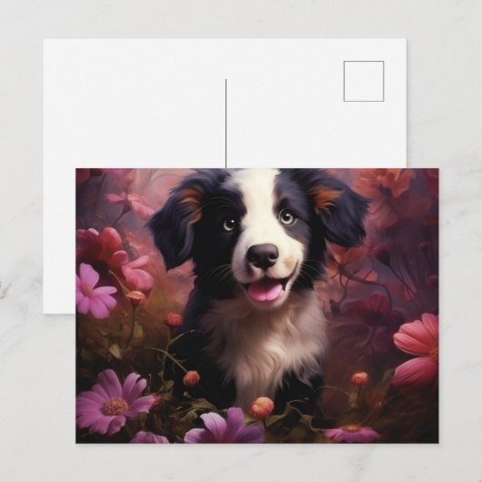 Carte Postale Bouquet de Chiens ポストカード (正面/裏面)