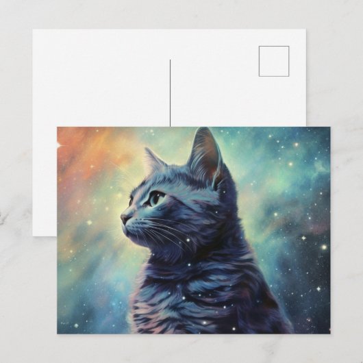Carte Postale Cat Alone ポストカード (正面/裏面)