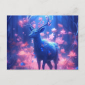 Carte Postale Cerf lumière bleue ポストカード (正面)
