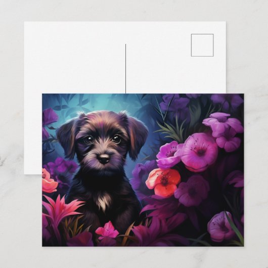 Carte postale Charming Pooch ポストカード (正面/裏面)