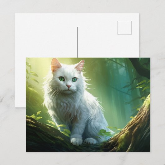 Carte postale Chat Foret 10 ポストカード (正面/裏面)