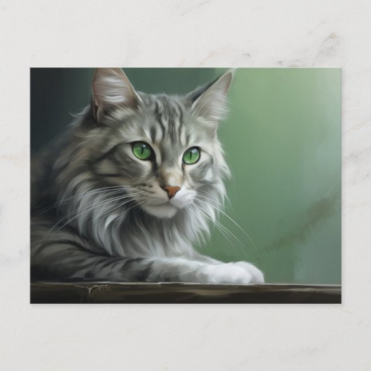 Carte postale Chat Foret 2 ポストカード (正面)