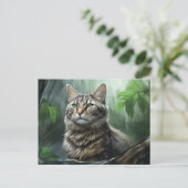 Carte postale Chat Foret 3 ポストカード (スタンド正面)