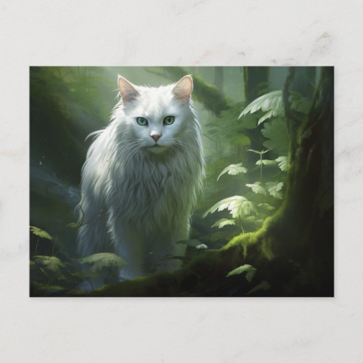 Carte postale Chat Foret 4 ポストカード (正面)