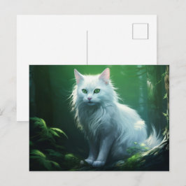 Carte postale Chat Foret 5 ポストカード