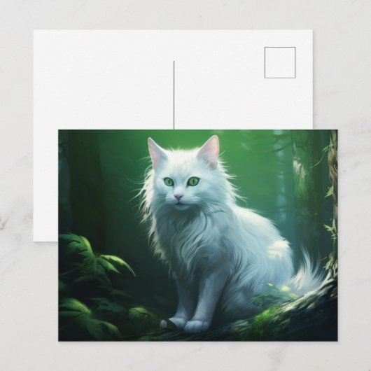 Carte postale Chat Foret 5 ポストカード (正面/裏面)