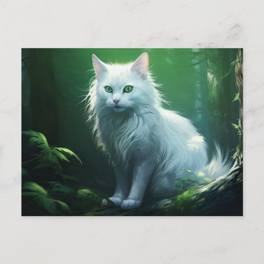 Carte postale Chat Foret 5 ポストカード (正面)