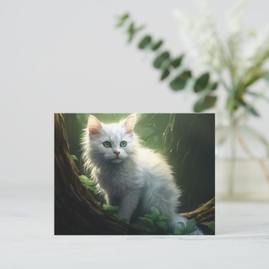 Carte postale Chat Foret 6 ポストカード (スタンド正面)