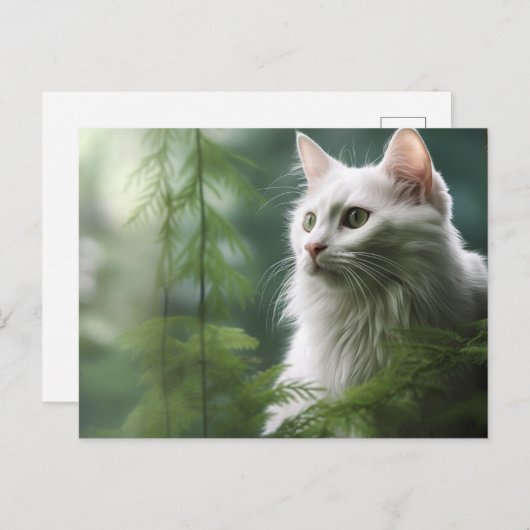 Carte postale Chat Foret 7 ポストカード (正面/裏面)