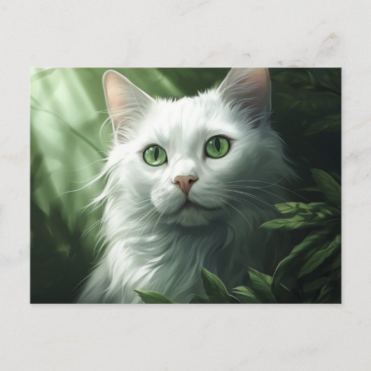 Carte postale Chat Foret 9 ポストカード (正面)