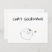 Carte Postale Chat Gourmand ポストカード (正面/裏面)