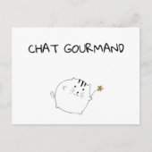 Carte Postale Chat Gourmand ポストカード (正面)