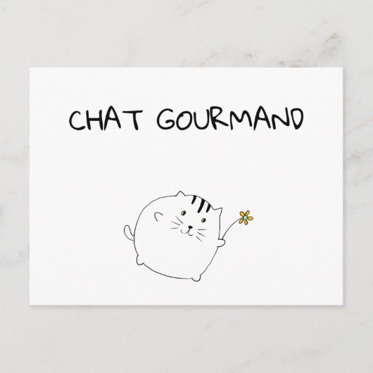 Carte Postale Chat Gourmand ポストカード (正面)