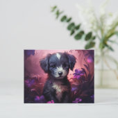 Carte Postale Chien Ensoleillé ポストカード (スタンド正面)