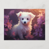 Carte postale Chien Fleur 3 ポストカード (正面)
