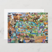Carte Postale Collage parcs nationaux américains ポストカード (正面/裏面)