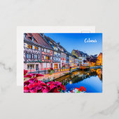 carte postale "Colmar" France 箔シーズンポストカード (正面/裏面)