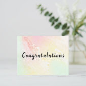Carte postale Congratulations Aquarelle Pastel ポストカード (スタンド正面)