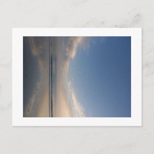 carte postale crépuscule océan ポストカード (正面)