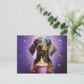 Carte postale Cuddles and Puppy Paws ポストカード (スタンド正面)