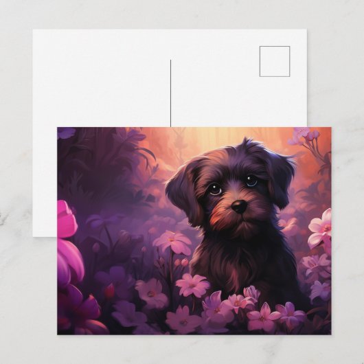 Carte postale Cute Pup ポストカード (正面/裏面)