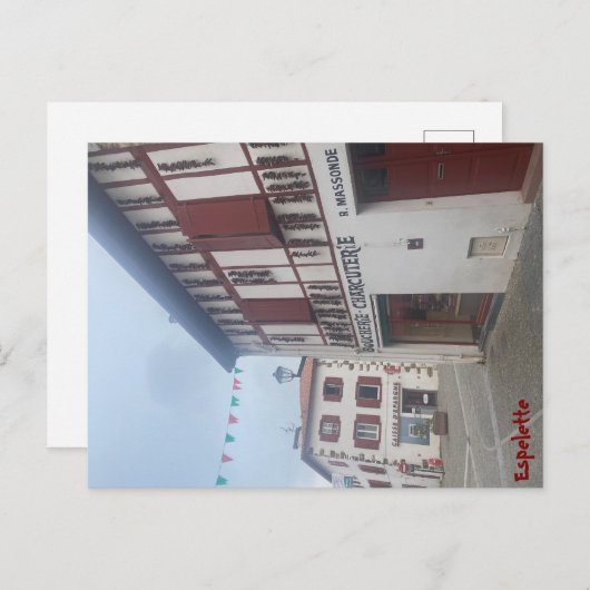 Carte postale d’Espelette ポストカード (正面/裏面)