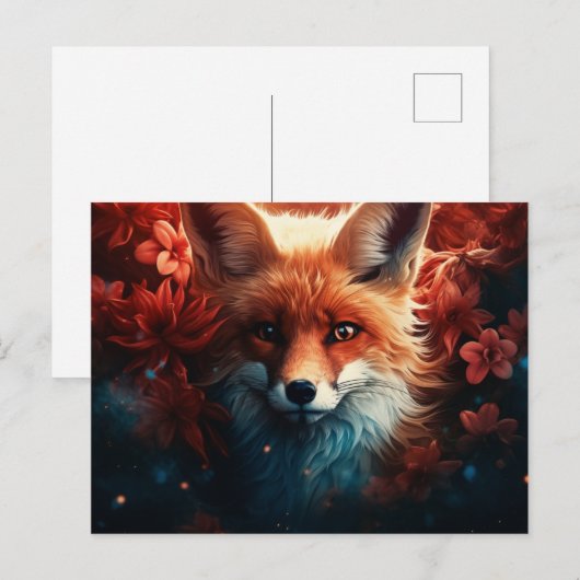 Carte postale Enchanted Whispers of the Fox ポストカード (正面/裏面)