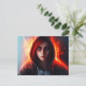 Carte postale fille super-heros ポストカード (スタンド正面)