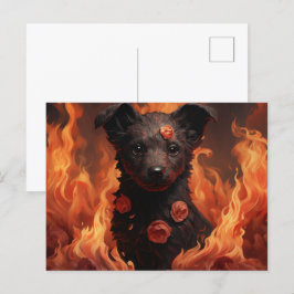 Carte Postale Flamme Florale ポストカード