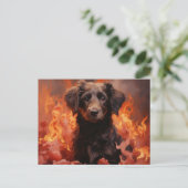 Carte Postale Fleur de Flamme ポストカード (スタンド正面)