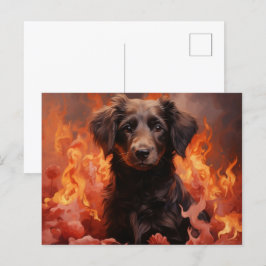 Carte Postale Fleur de Flamme ポストカード