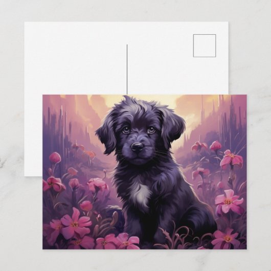 Carte Postale Fleur Magique du Chien ポストカード (正面/裏面)