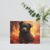 Carte Postale Fleur Sauvage en Feu ポストカード (スタンド正面)