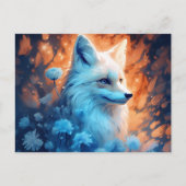 Carte Postale fox lumière bleue ポストカード (正面)