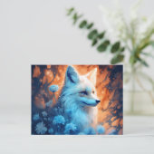 Carte Postale fox lumière bleue ポストカード (スタンド正面)