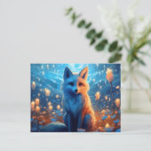 Carte Postale fox lumière bleue ポストカード (スタンド正面)