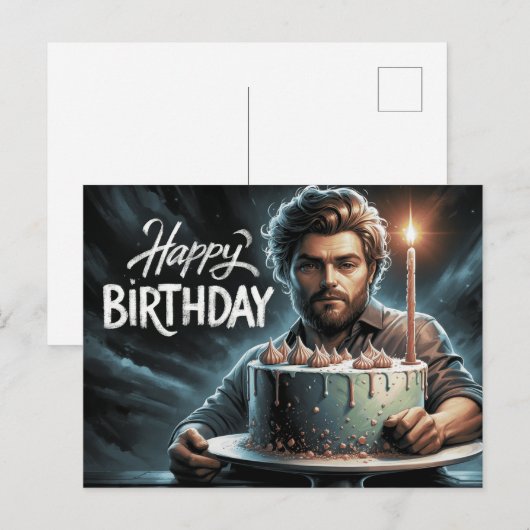 Carte Postale Happy Birthday 2026 -2 ポストカード (正面/裏面)