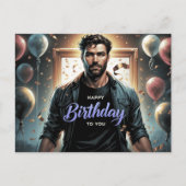 Carte Postale Happy Birthday 2026 -3 ポストカード (正面)