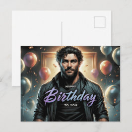 Carte Postale Happy Birthday 2026 -4 ポストカード